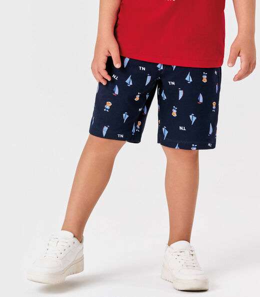Conjunto Infantil Camiseta Com Bermuda Trick Nick Vermelho