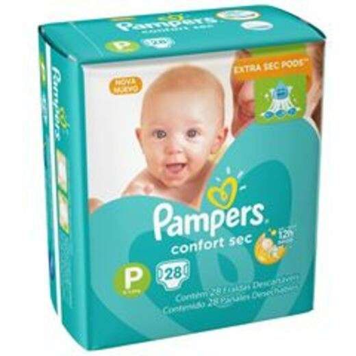 Image_Fralda Confortsec Pacotao ”P” Pampers Simples c/28 Unidades
