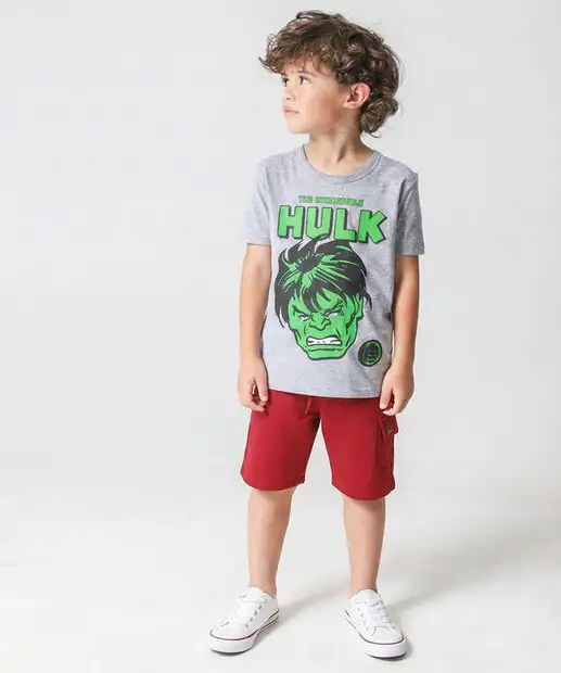 Image_Bermuda Infantil Moletom Cargo Marisa Tam 4 a 10 Vermelho