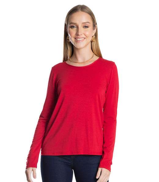 Blusa Feminina Manga Longa Rovitex Vermelho