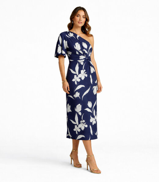 Image_Vestido Midi Feminino Manga Única Donna Azul