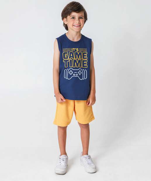 Image_Bermuda Infantil Moletinho Marisa Tam 4 a 10 Amarelo