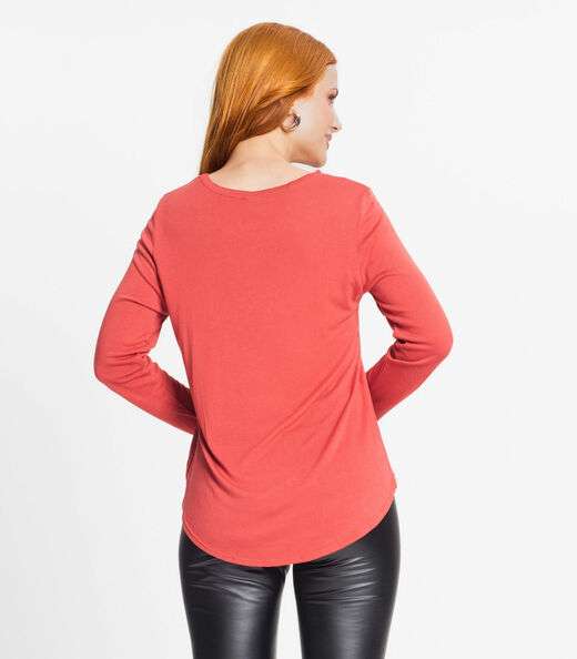 Blusa Feminina Manga Longa Rovitex Marrom