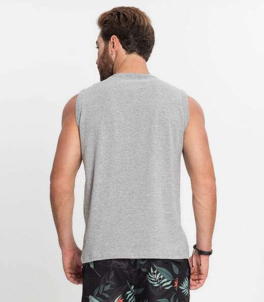 Regata Masculina Básica Rovitex Cinza