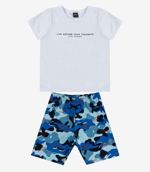 Conjunto Infantil Camiseta e Bermuda Select Azul