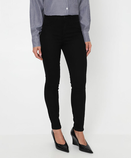 Calça Jeans Skinny Feminina Push Up Sawary Preto