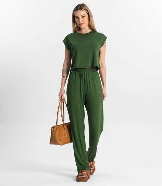 Calça Feminina Em Molecotton Rovitex Verde