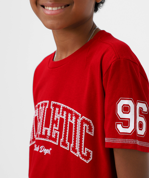 Camiseta Juvenil Estampada Marisa Tam 10 a 16 Vermelho