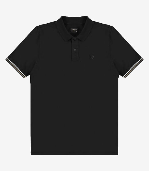 Polo Masculina Malhão Flamê Diametro Preto