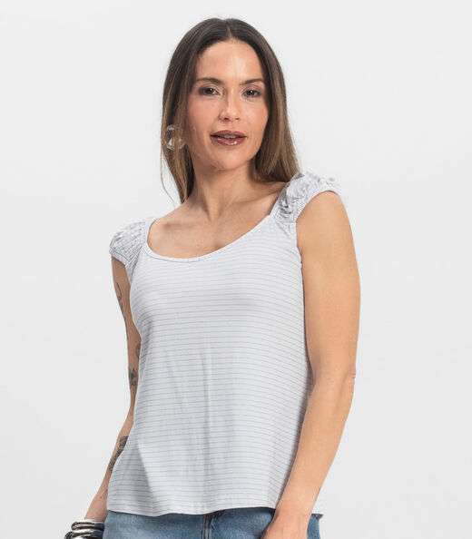 Blusa Feminina Estampada Infinita Cor Branco