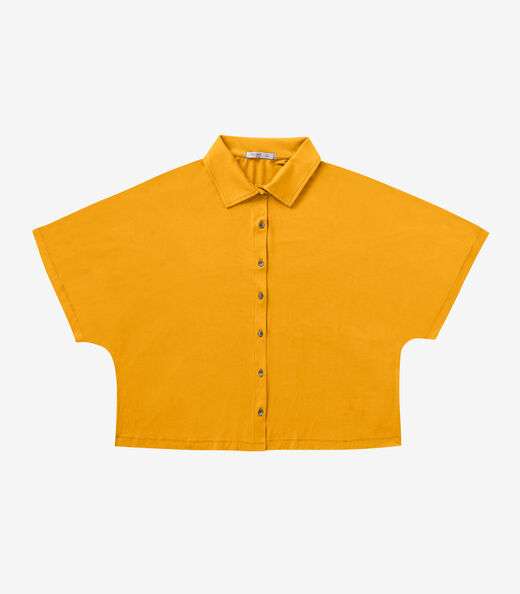 Camisa Feminina Manga Curta Secret Glam Amarelo