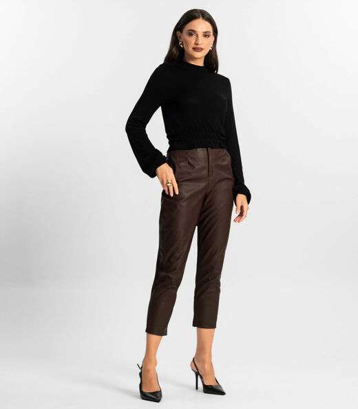 Calça Feminina Courino Endless Marrom