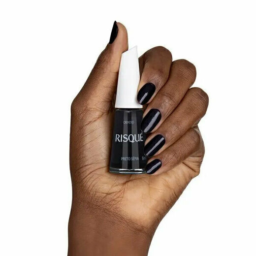 Kit c/4 Risque Esmalte Cremoso Cor: Preto Sepia