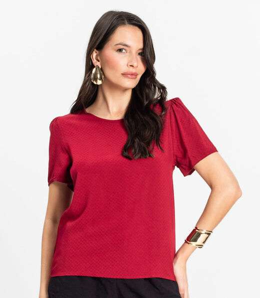 Blusa Feminina Em Viscose Infinita Cor Vermelho