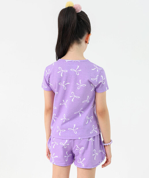 Conjunto Infantil Hello Kit Tam 04 a 10 Lilás