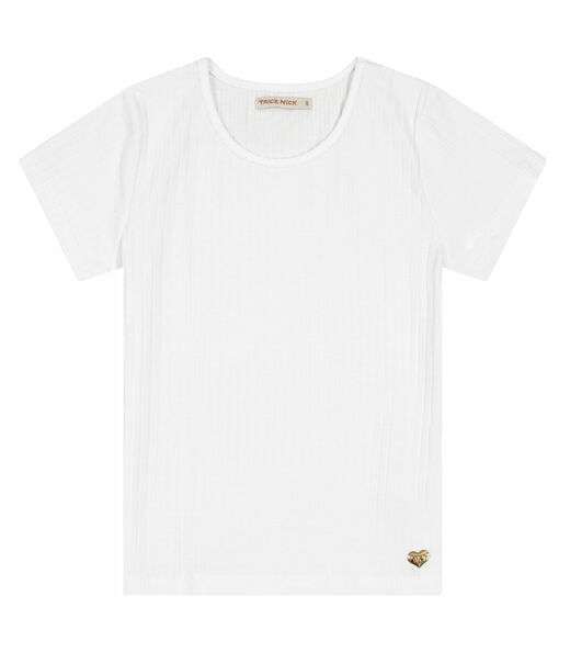 Blusa Infantil Feminina Canelada Trick Nick Branco
