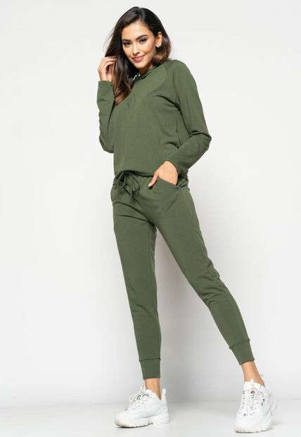 Casaco  Comfy Com Gola Canoa Moletinho Verde