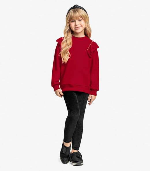 Legging Infantil Veludo Trick Nick Preto
