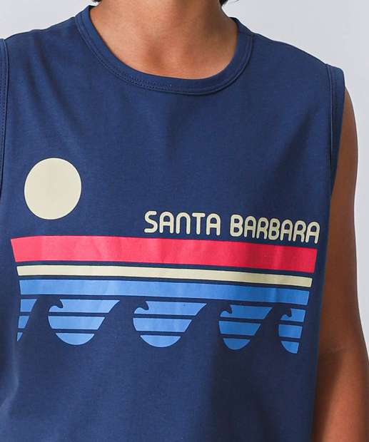 Regata Juvenil Estampada Marisa Tam 10 a 16 Azul