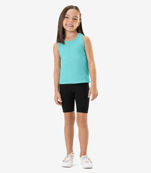 Bermuda Ciclista Infantil Feminina Rovitex Kids Preto