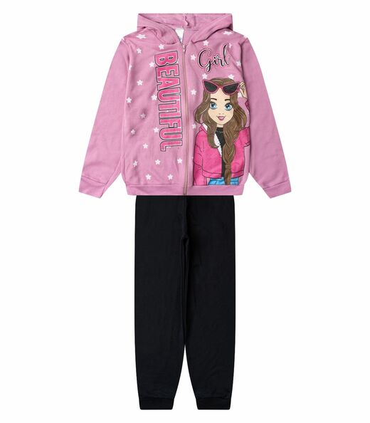 Image_Conjunto Moletom Menina Jaqueta E Calça Select Rosa