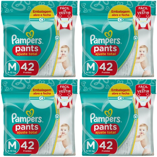 Image_Kit 4 Fraldas Confortsec Pants ”M” Pampers Simples c/42 Unidades cada