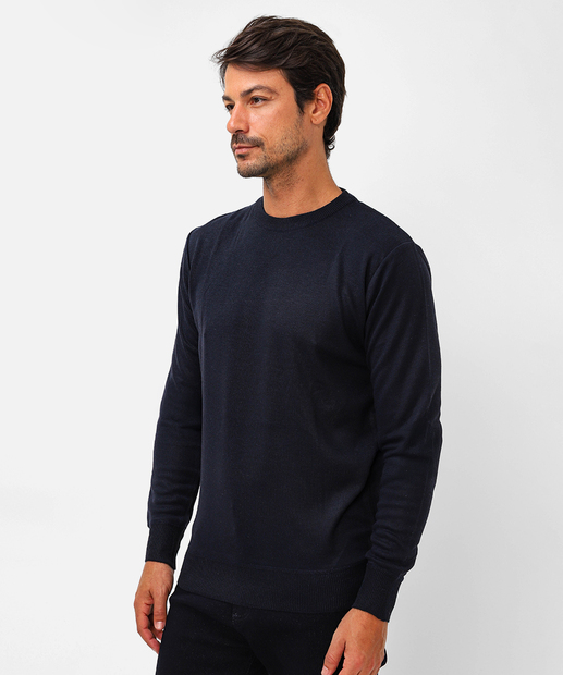 Image_Suéter Masculino Tricô Básico Azul