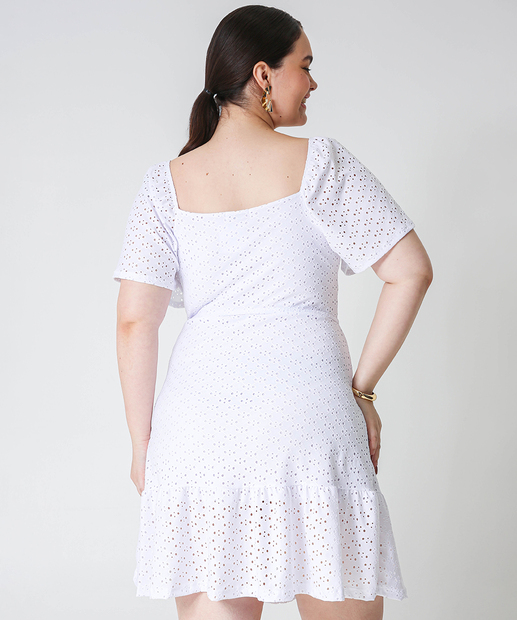 Vestido Plus Size Feminino Laise Marisa Branco