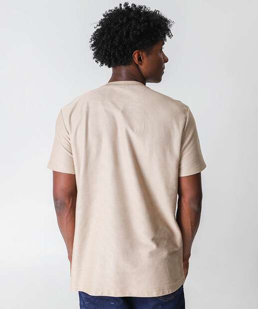 Camiseta Masculina Textura Manga Curta Marisa Caqui