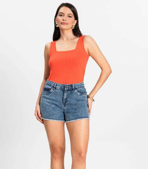 Image_Shorts Jeans Azul Feminino Adulto Básico Select