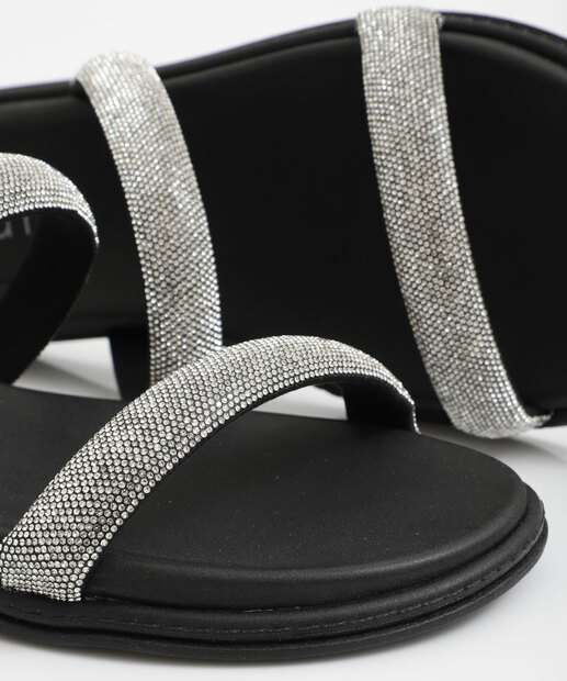 Rasteirinha Feminina Strass Beira Rio Preto