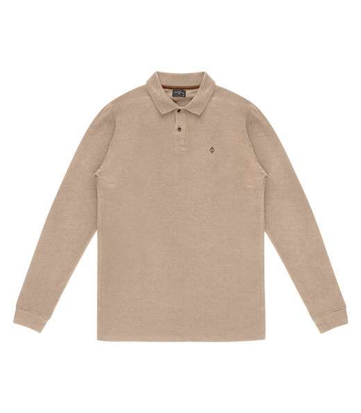 Polo Masculina Manga Longa Diametro Marrom