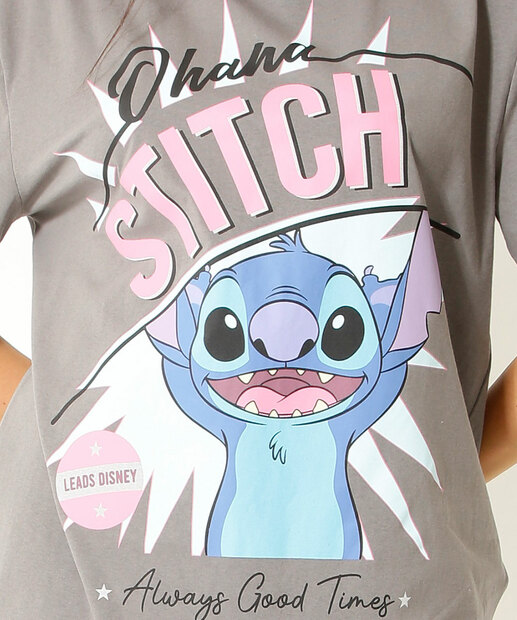 Blusa Feminina Estampa Stitch Manga Curta Disney  
