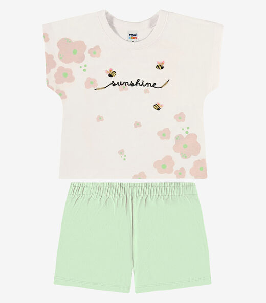 Image_Conjunto Infantil  Blusa Com Shorts Rovi Kids Bege