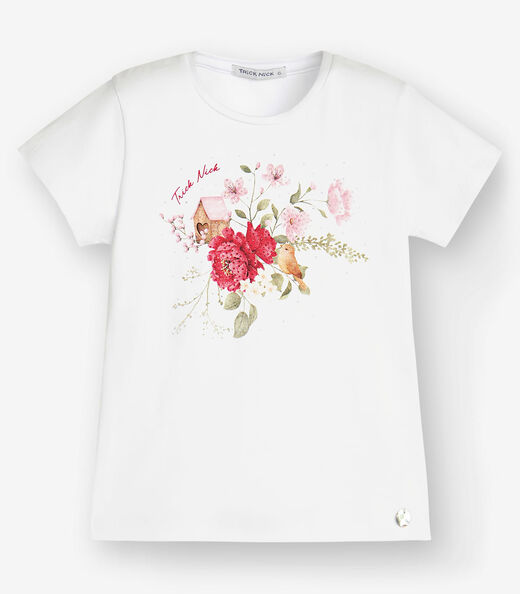 Blusa Cotton Leve Feminia Trick Nick Branco