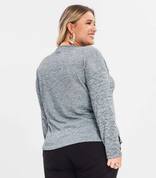 Blusa Feminina Plus Infinita Cor Azul