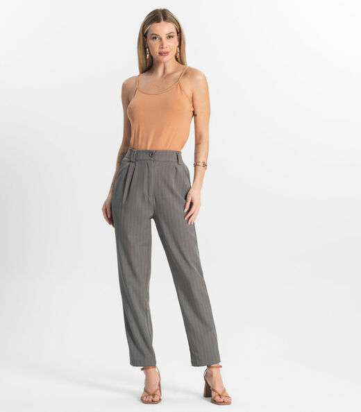 Blusa de Alça Feminina Viscotorcion Básica Rovitex Marrom