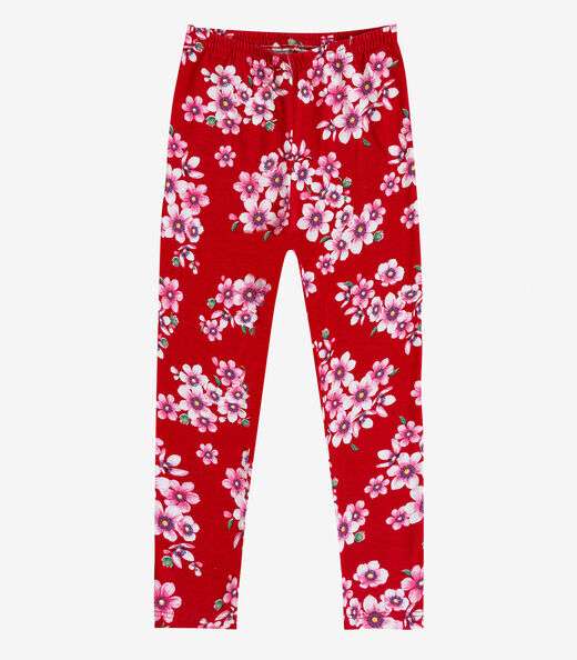 Legging Infantil Em Cotton Select Vermelho