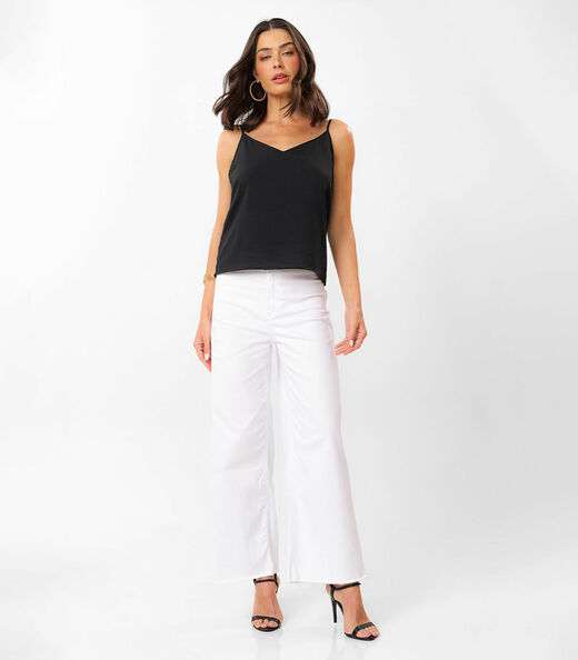 Blusa Feminina De Alça Em Air Flow Básica Rovitex Preto