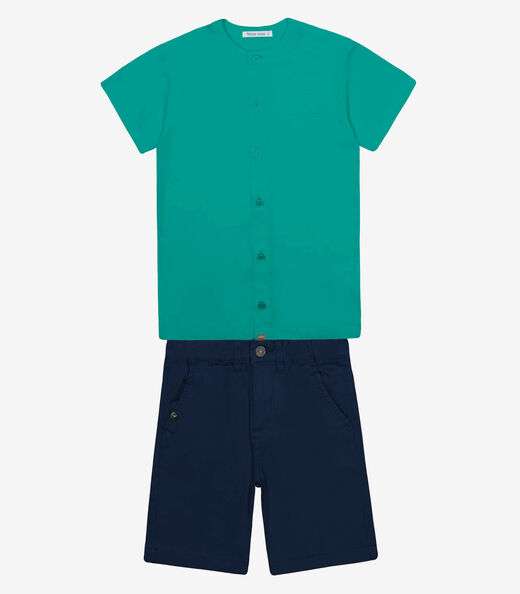 Image_Conjunto Menino Camisa Com Bermuda Trick Nick Verde