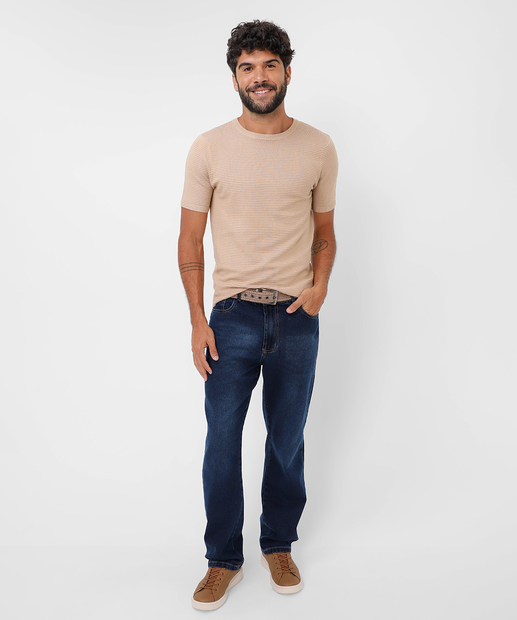 Image_Calça Masculina Jeans Reta Bolsos Azul