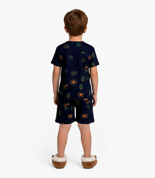 Pijama Infantil Menino Em Cotton Select Azul