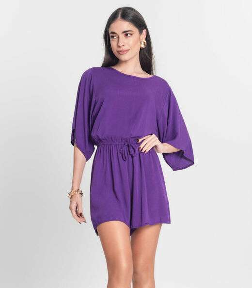 Macaquinho Feminino Viscose Infinita Cor Roxo