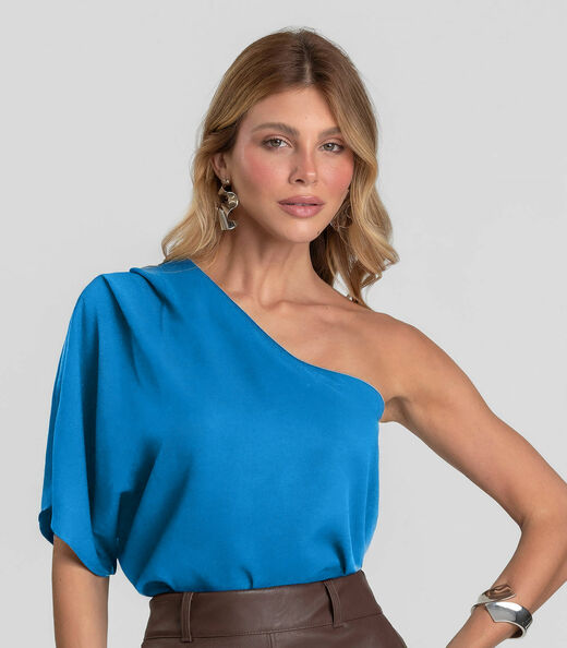 Image_Blusa Feminina Manga Única Dianna Azul