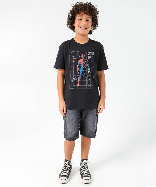 Camiseta Juvenil Homem Aranha Marvel Tam 10 a 16
