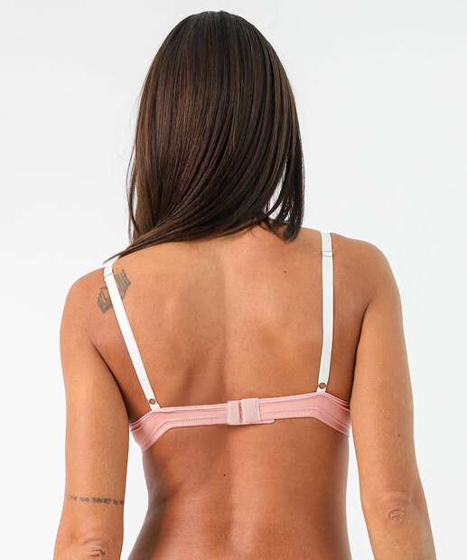 Sutiã de Renda Push Up Com Bojo Marisa Rosa