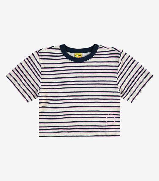 Blusa Infantil Visco Maquinetada Rovi Kids Azul