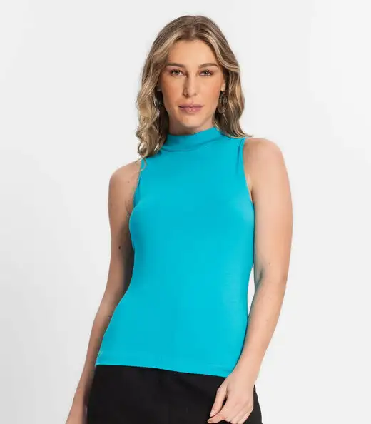 Regata Feminina Gola Alta Endless Azul