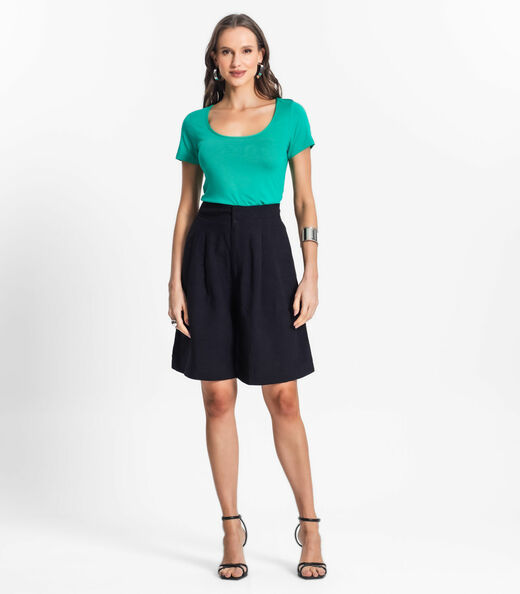 Blusa De Viscotorcion Decote Feminino Endless Verde
