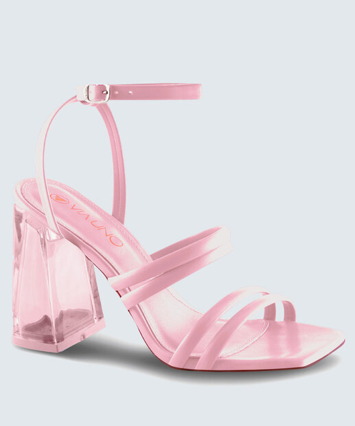 Sandália Salto Grosso Feminina Via Uno 